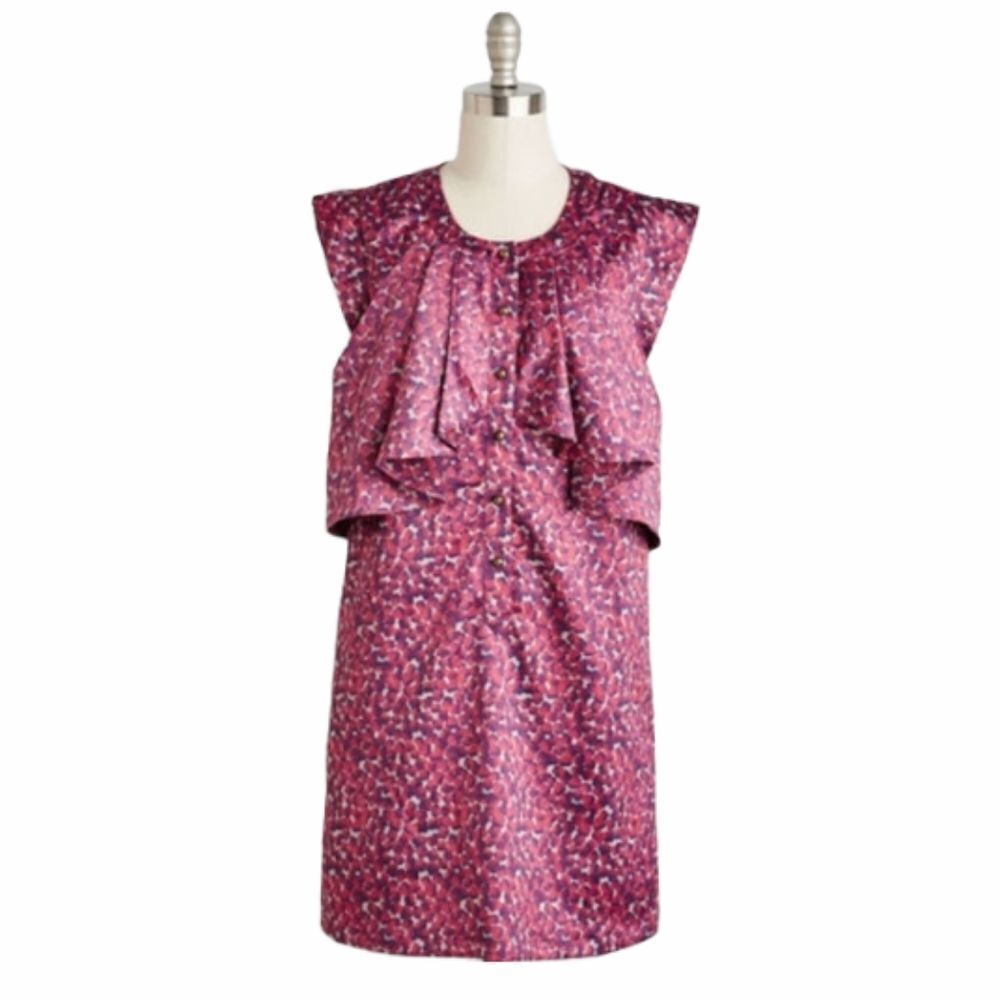 DEAR CREATURES dress Modcloth lotus of focus pink shift L